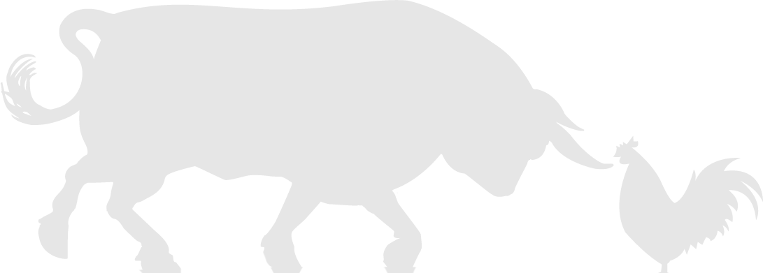 Silhouette of a bull's head